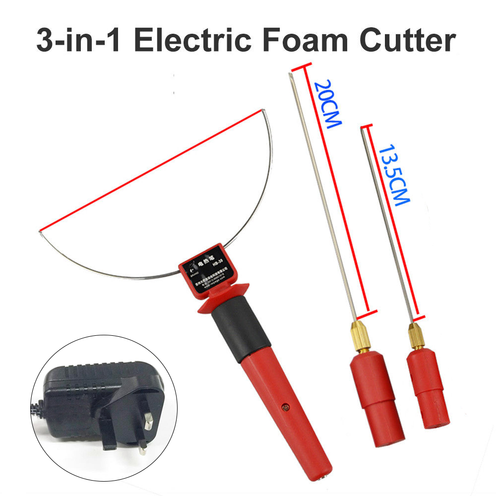 3in1 Hot Wire Electric Foam Cutter Styrofoam Polystyrene Cutting Tool