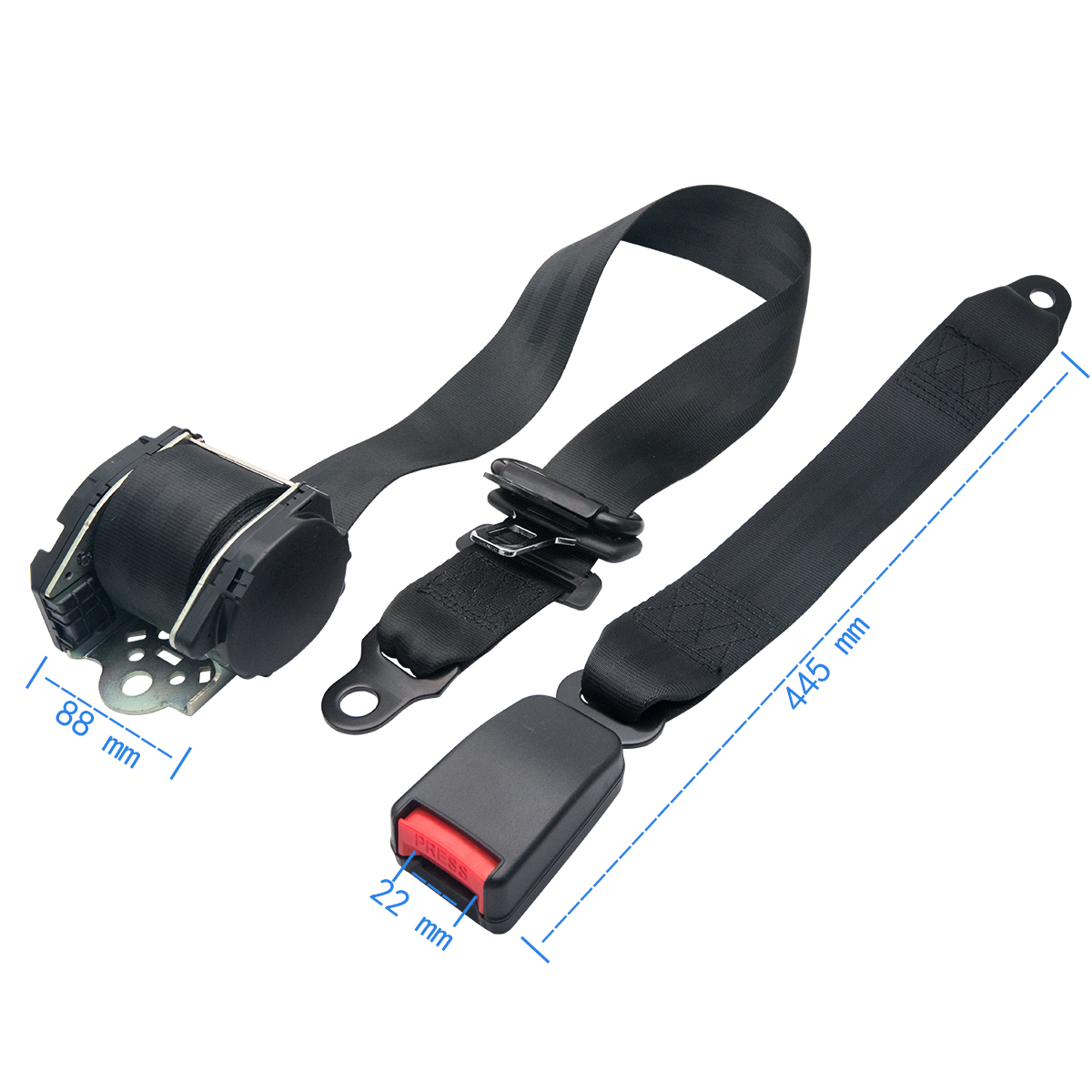 Ceinture de Sécurité 3 Point Rétractable / Réglable Universel Voiture Siège 3.3M eBay