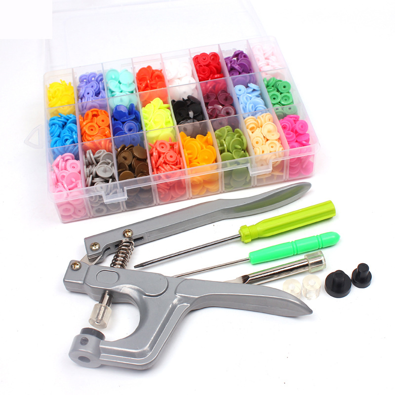 24 Colors 360 Sets Fastener Snaps Snap Starter Plastic Poppers