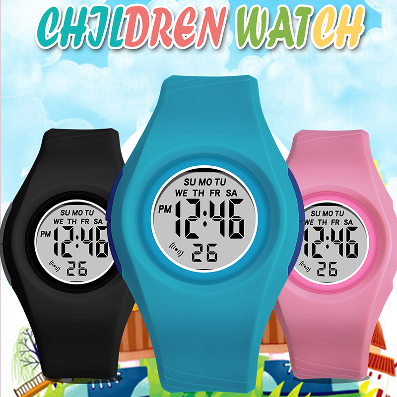Kinder Digital Sport Wasserdichte Uhr für Mädchen Jungen, Kinder Sport  Outdoor Led Elektrische Uhren mit Leuchtendem Alarm
