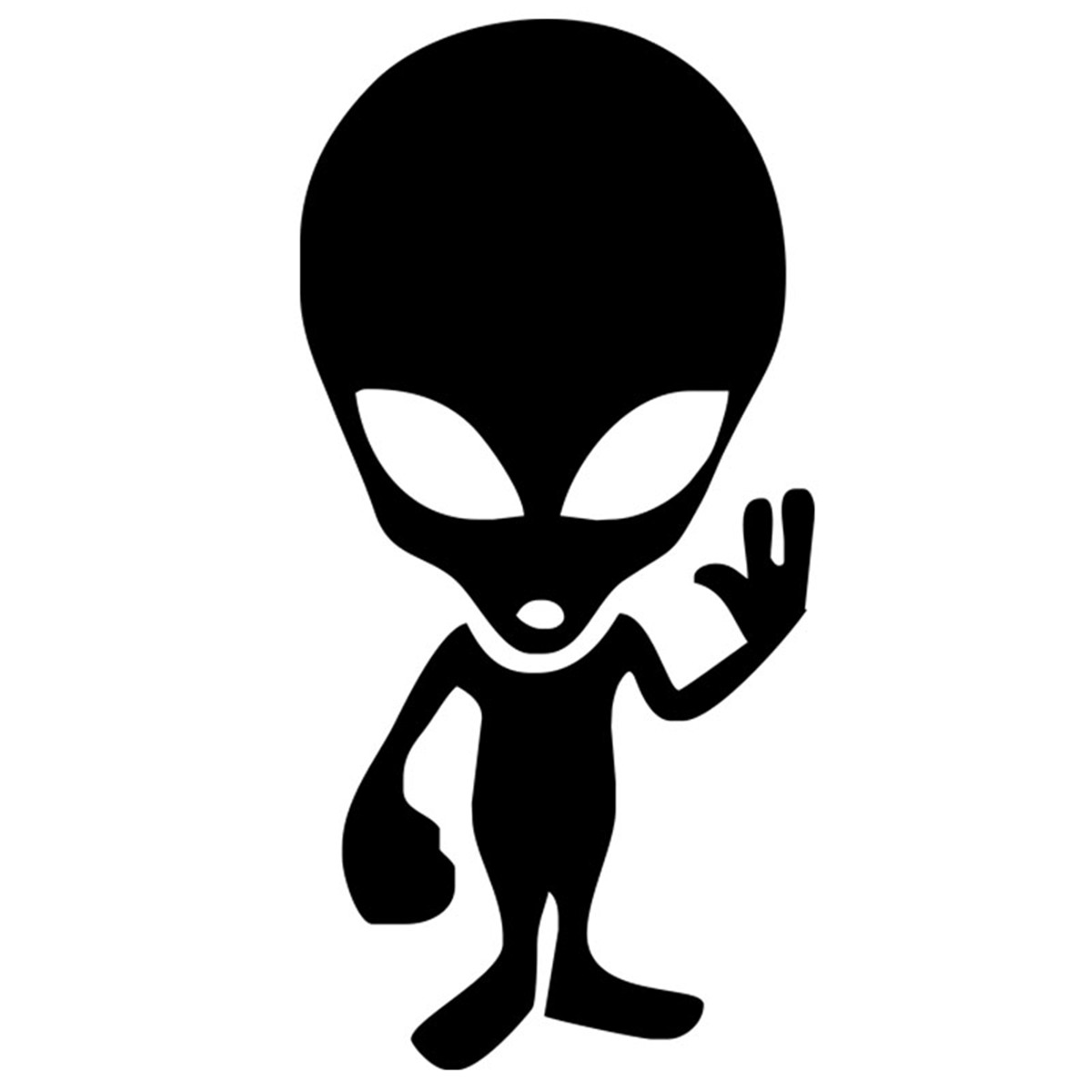 2pcs Alien Sticker Car Motorcycle Laptop Window Vinyl Truck Door Home ...