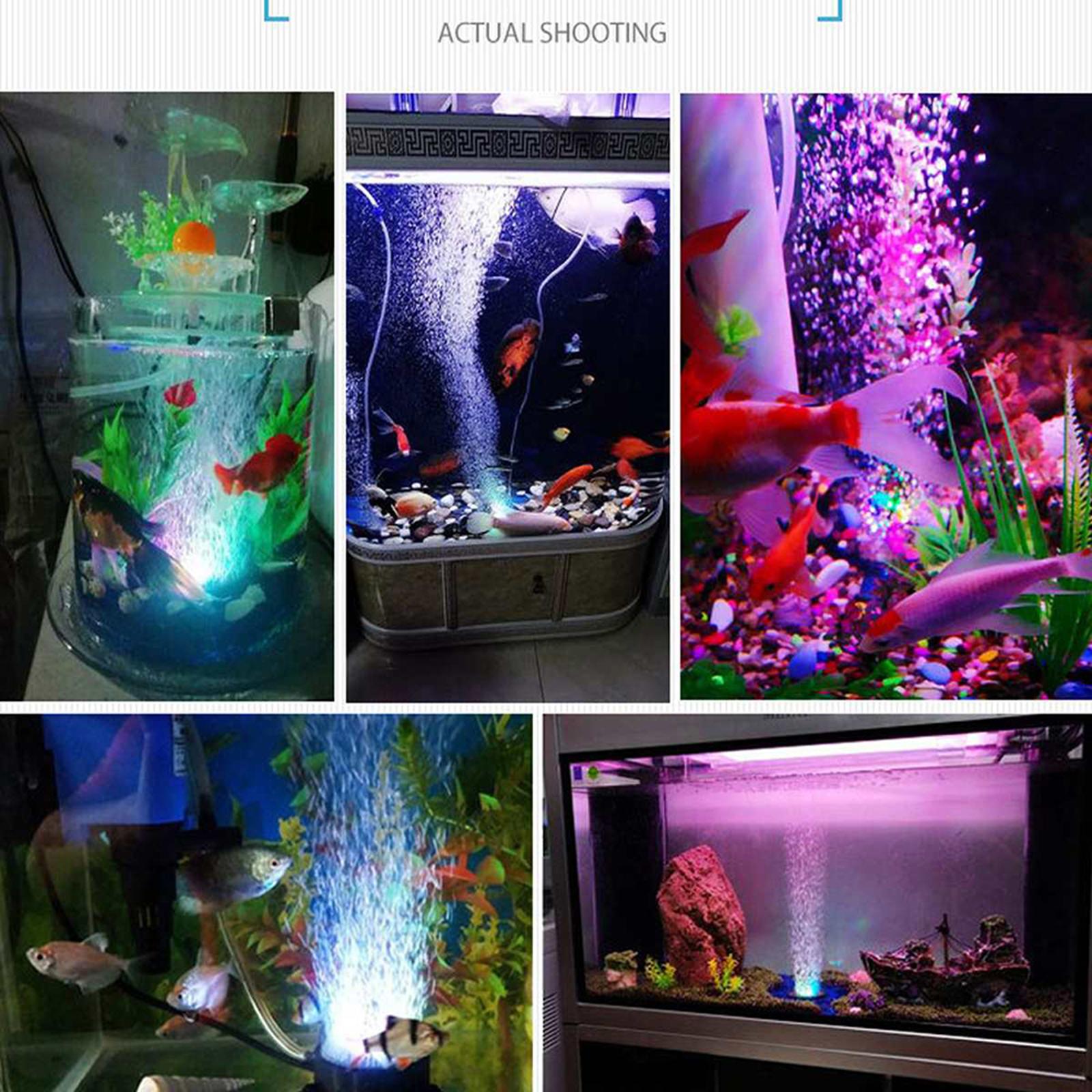 Aquarium Deko Vulkan unter Wasser mit LED Beleuchtung - feine Luftblasen 