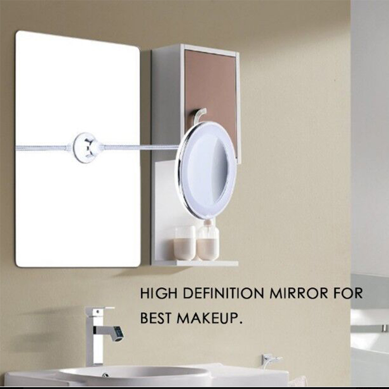 Vergrößerungsspiegel mit LED Saugnapf 10 fach Badspiegel Makeup