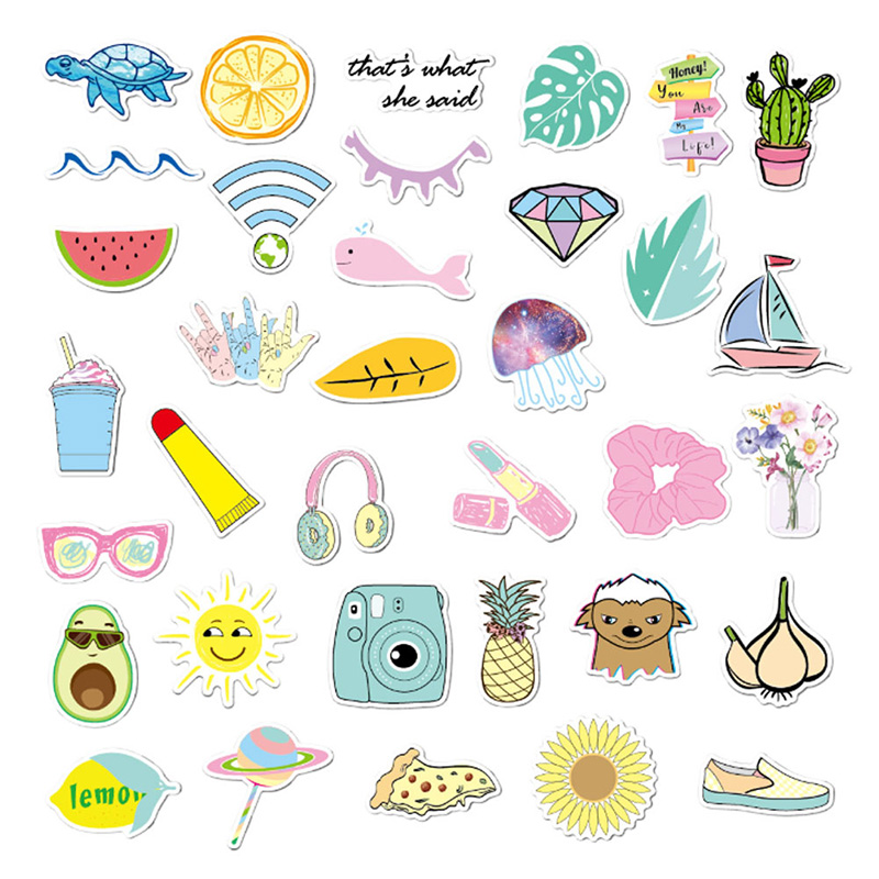 35PCS Vsco Aesthetic Stickers Waterproof Assorted Gift Cute | eBay