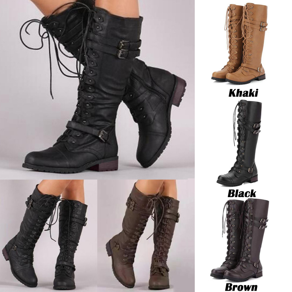 thigh high combat boot