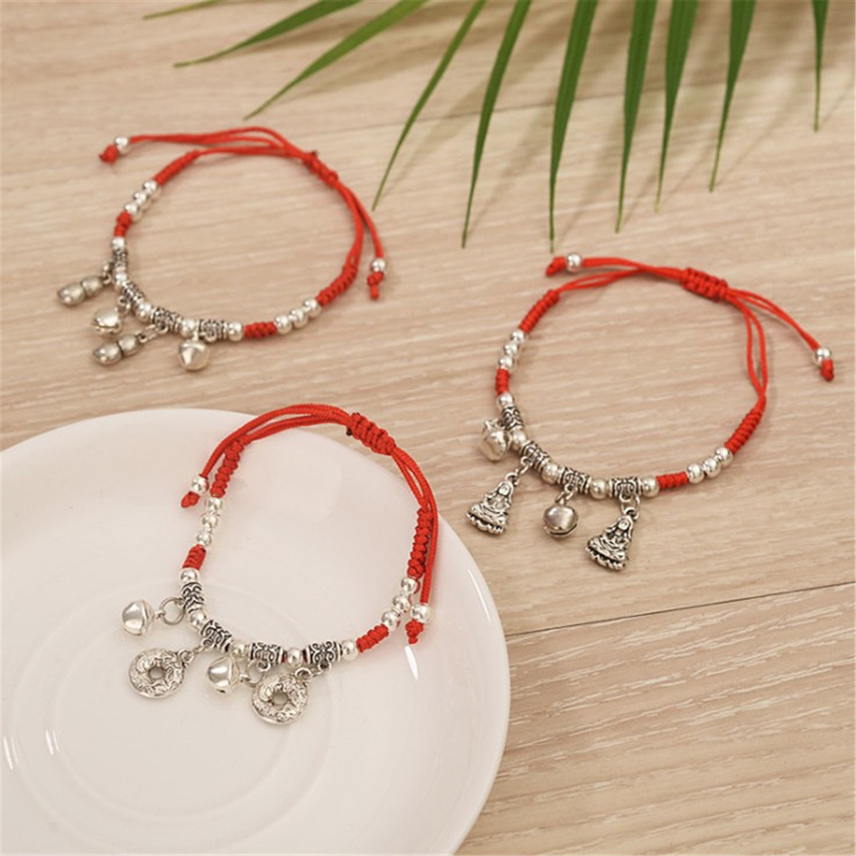 Chinese Lucky Handmade Red String Rope Woven Adjustable Unisex Bracelet ...