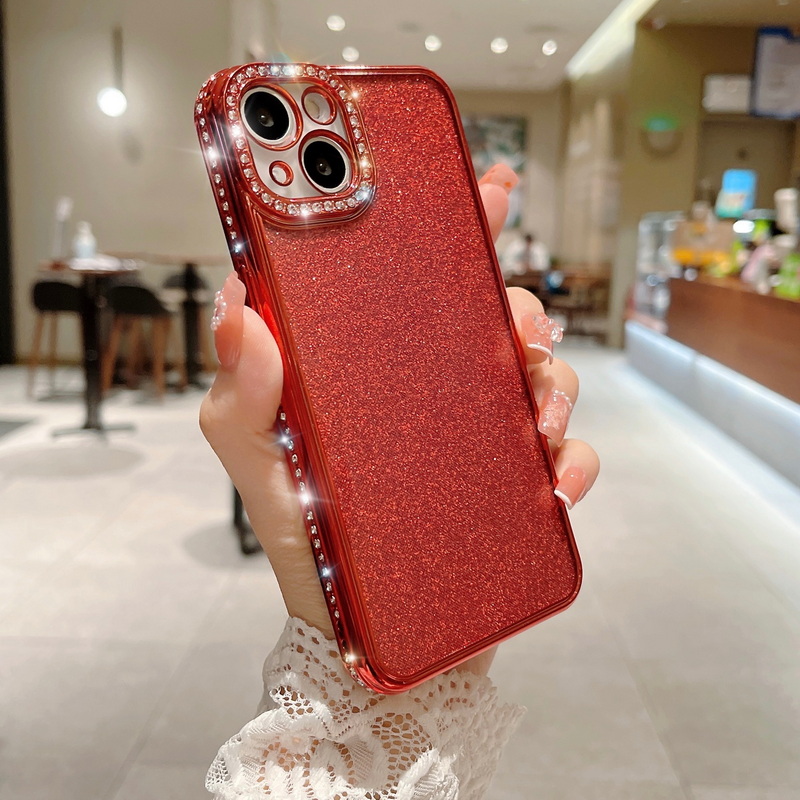 Cover Compatibile Con IPhone 14 Custodia Glitter, 2 Pezzi Pellicola