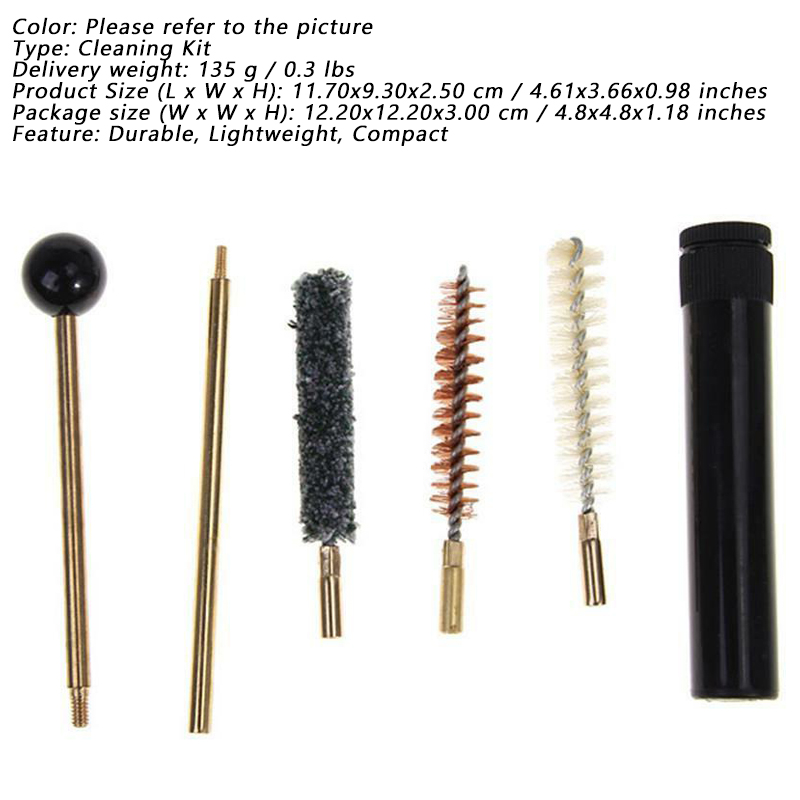 Universal Brushes Gun Cleaning Kit for Cal .38 .357 9mm Pistol and