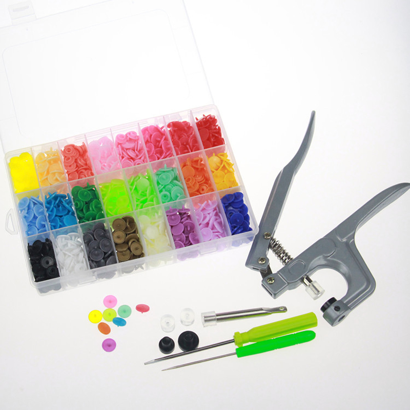 24 Colors 360 Sets Fastener Snaps Snap Starter Plastic Poppers