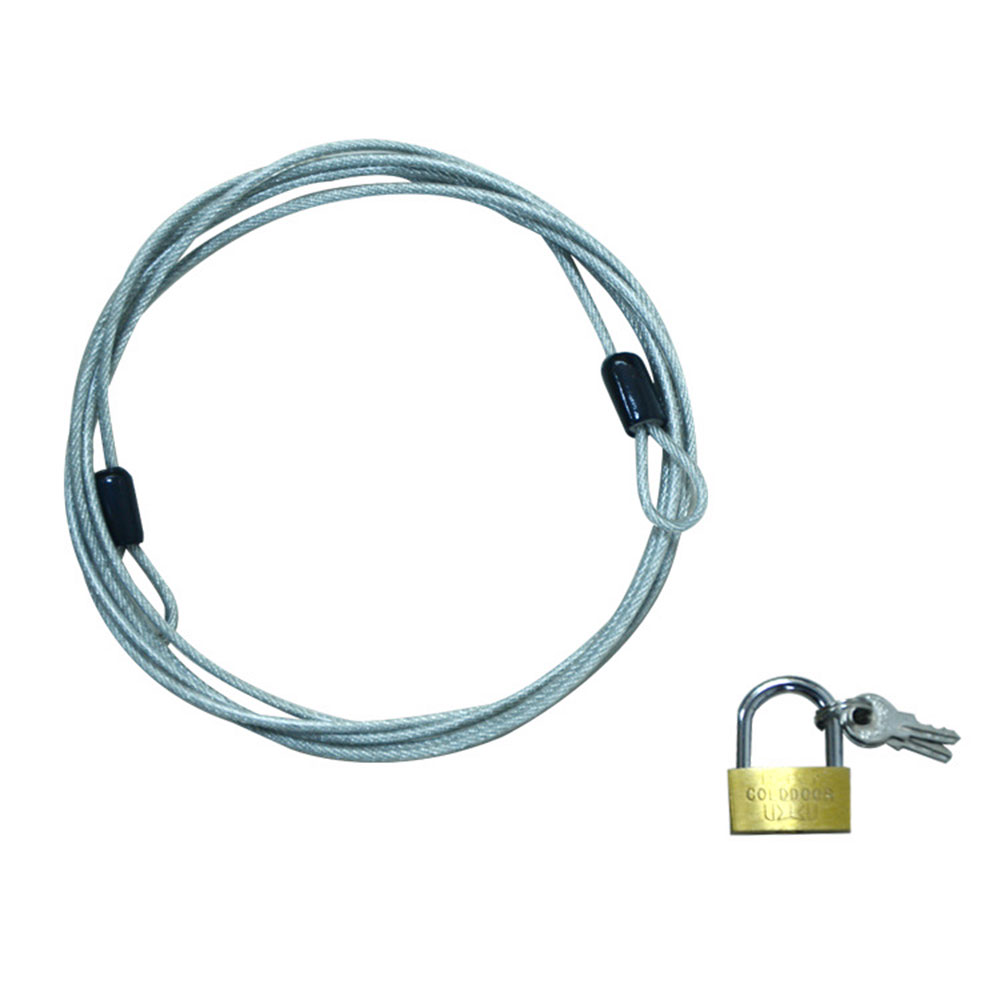 STEEL SECURITY CABLE LONG 3M PADLOCK VINYL COATEDBike//Car//Trailer//Secure Lock