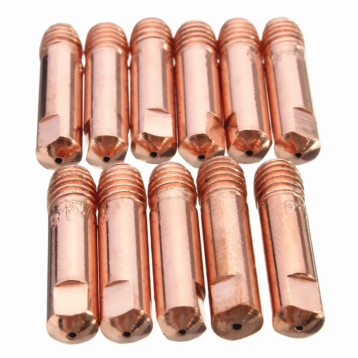 20* Thread M6 Contact Tips 0.9mm Gas Nozzle Copper For MB-15AK MIG Welding Torch
