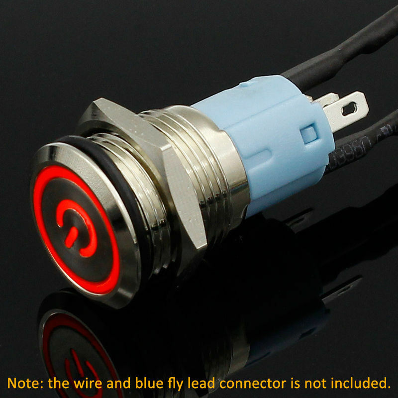 LED Illuminated Power Push Button Smart Switch Stainless Steel ON/OFF