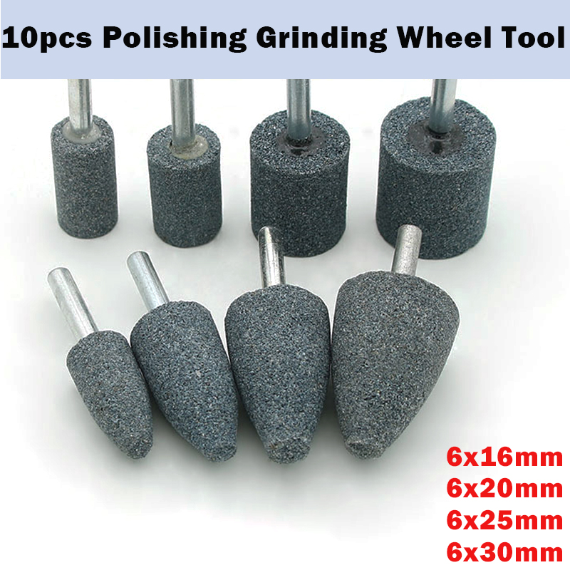 2 x Mounted Grinding Stone Point 16-40mm Abrasive Wheel 6mm Shank Drill Grinder