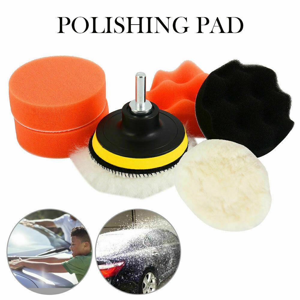 3" Sponge Buffing Polishing Pad Kit for Car Polisher with Thread Drill