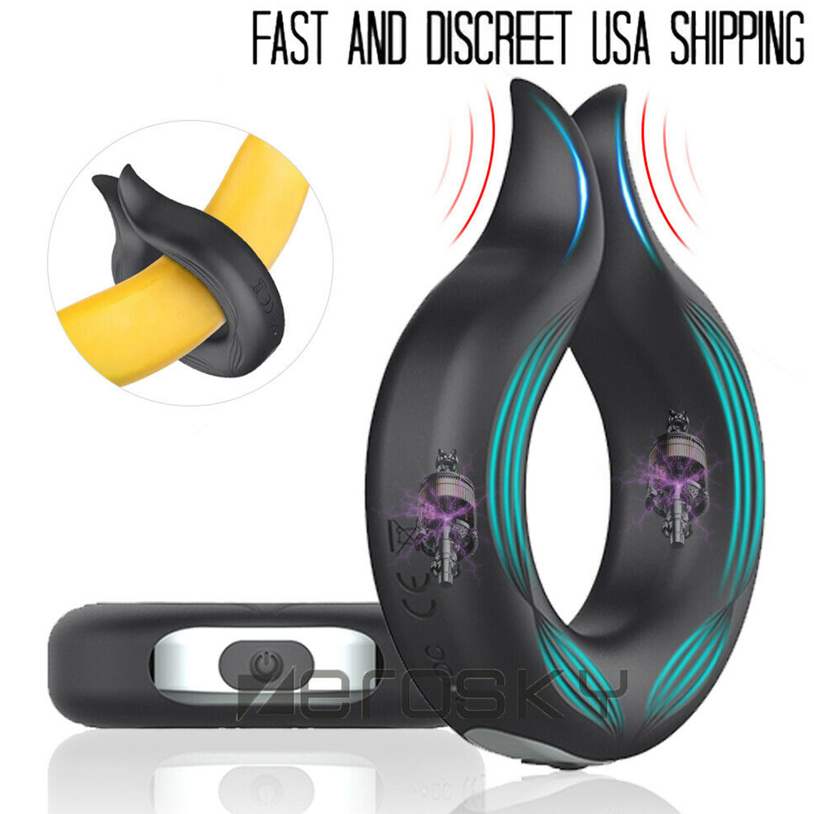 New Silicon Vibrating Cock Ring Penis Rechargeable Couple Vibrator Use Lubricant Ebay