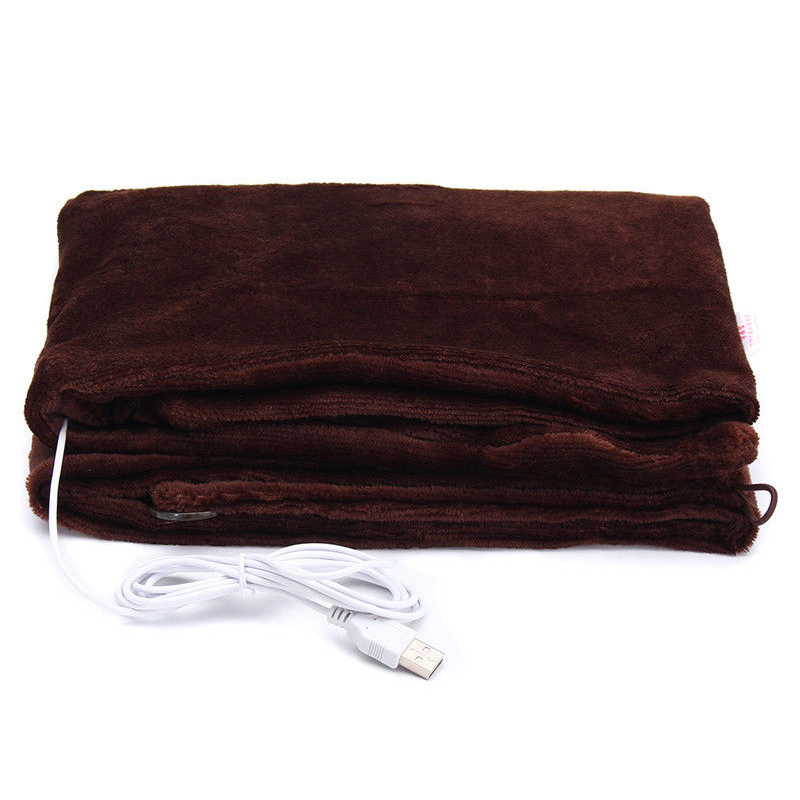 Battery Powered Heated Blanket Soft Fleece Portable USB ...