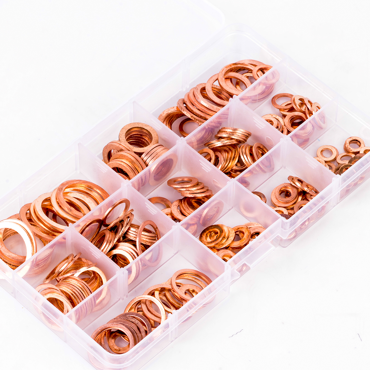 280x Dichtring Sortiment Set Kupfer Dichtungen Öl Kupferringe Kupferscheiben Box