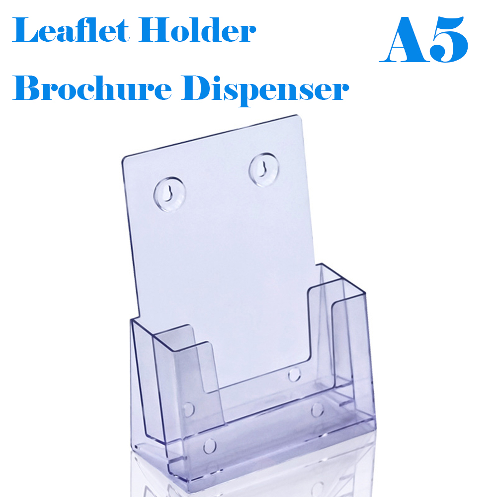 A5 Leaflet & Menu Holders Wall Mounted Brochure Dispensers Retail Displays x 5