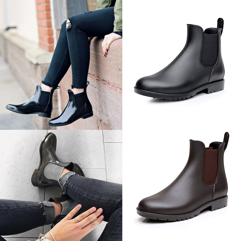 women's short rain booties