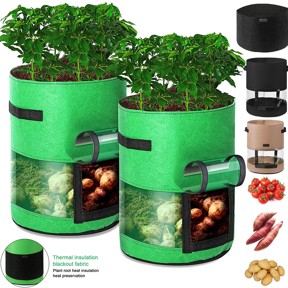 Transparent Visible DIY Planting Vegetables Plant Potato Grow Bag Greenhouse US | eBay