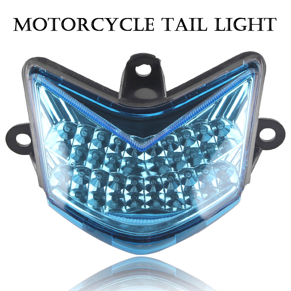 LED Integrated Turn Signals Tail Light Fits Kawasaki Ninja ZX10R 2004-2005 Blue