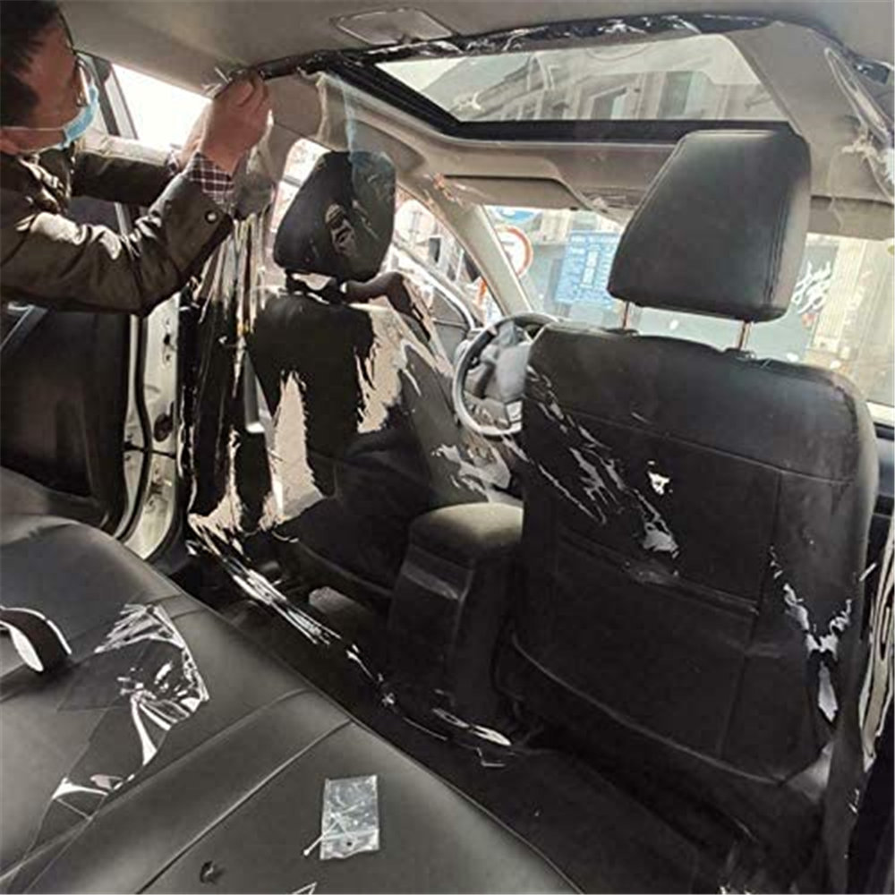 Plastic Car Taxi Divider Film Isolation Partition Transparent Protective Cover U 