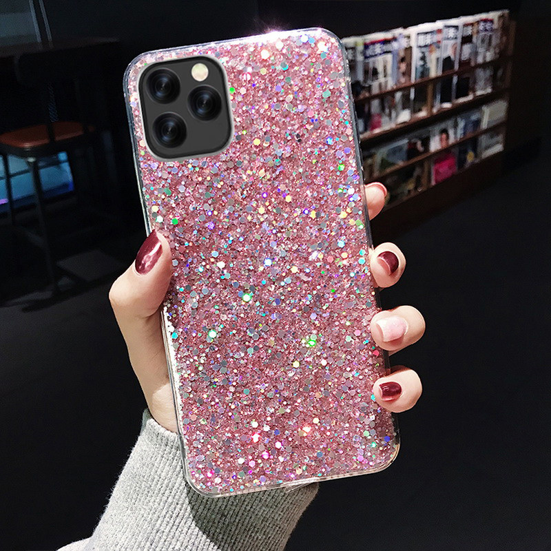 Luxury Bling Glitter Soft Rubber Case Cover For iPhone X XS Max XR 6s 7