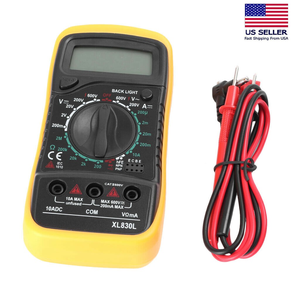 Digital Multimeter AC DC Voltmeter Ammeter Ohmmeter Volt Tester Meter ...