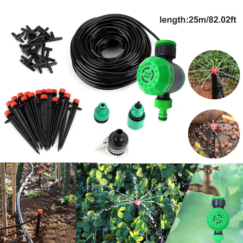 Automatische Garten 25M Bewässerungssystem Gartenpflanze Gewächshaus Bewässerung