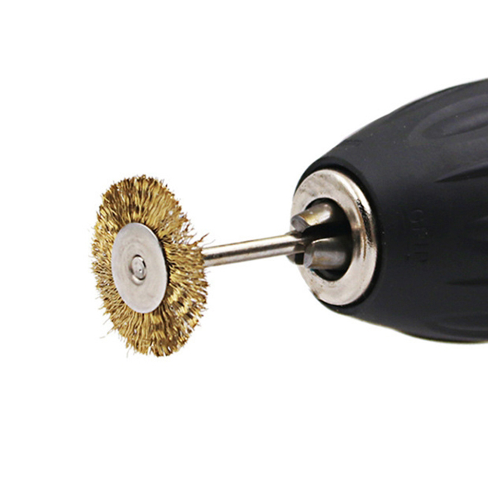 10Pcs Brass Wire Wheel Polishing Brush for Grinder Drill Rotary Tools 1