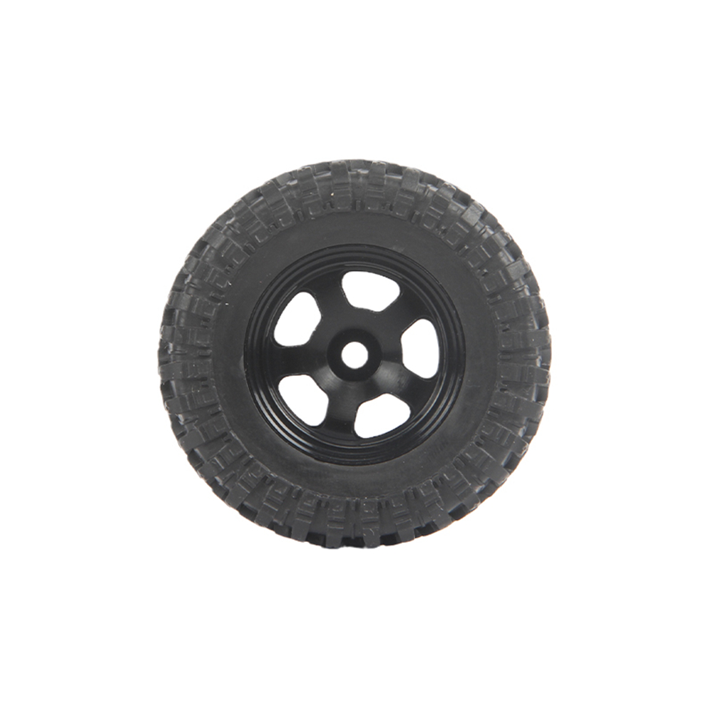 1.0" Beadlock Crawler Wheel Rims Tires Kit for 1/24 RC Car Axial SCX24