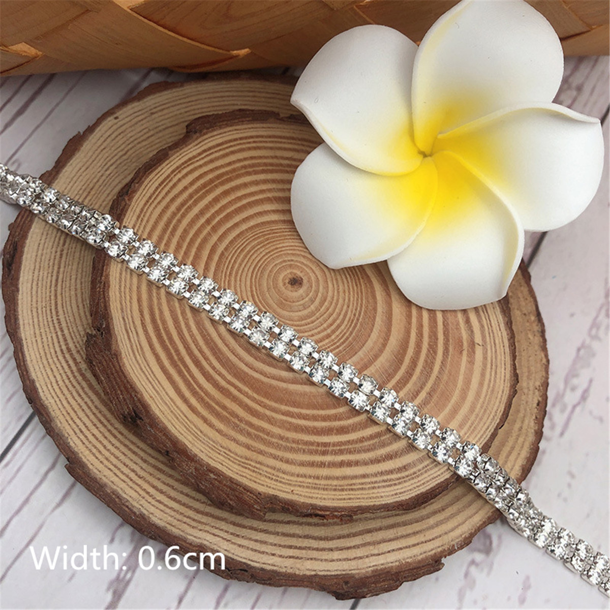 3-20mm Semicircle Pearl Ribbon Chain Clear Close Trim Sewing Craft Wedding  DIY