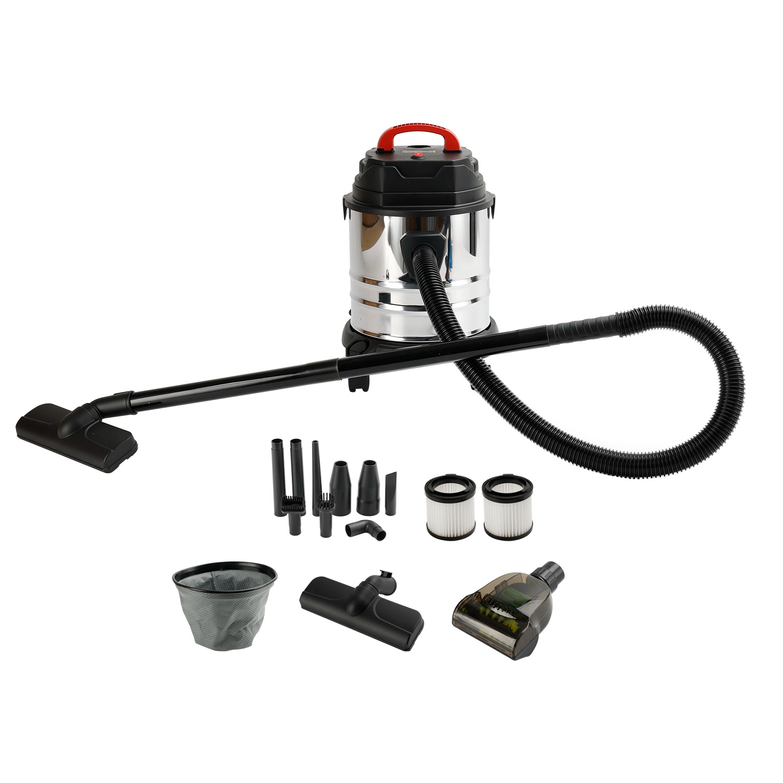 5 Gallon Steel Stainless Wet/Dry Canister Vac Shop Vacuum Cleaner