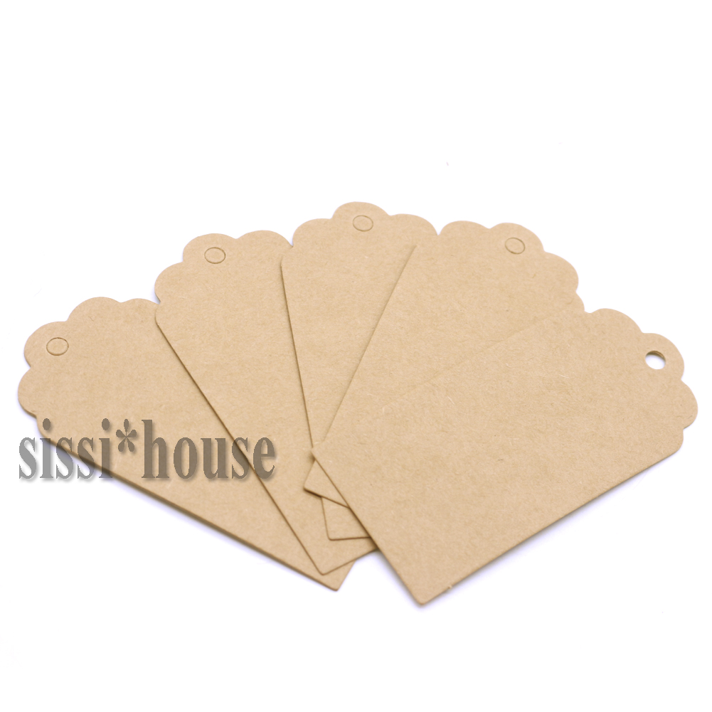 100tlg Kraftpapier Anhänger Etiketten Geschenkanhänger Gift Tags