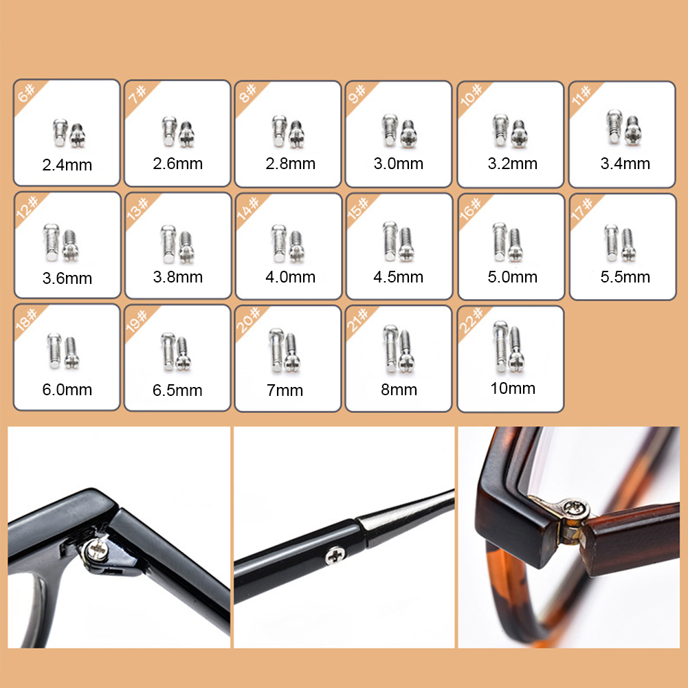 Spectacle Repair Kit Nose Tab Sunglasses Eyeglass Screw Screwdriver
