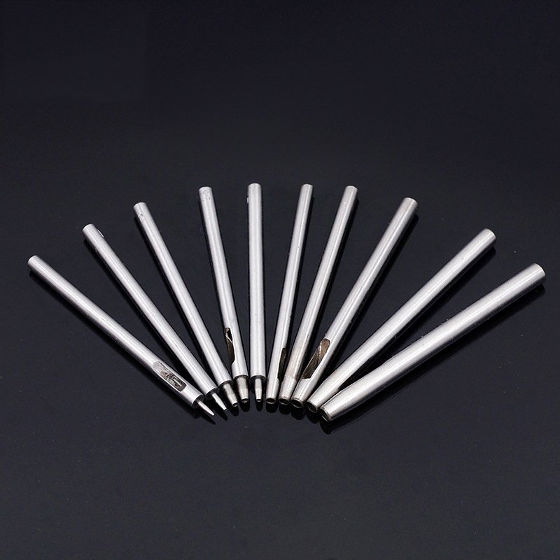 10X Locheisensatz Lochpfeifen Locheisen Lochstanzer Loche Lochstanzen 0.5-5 mm