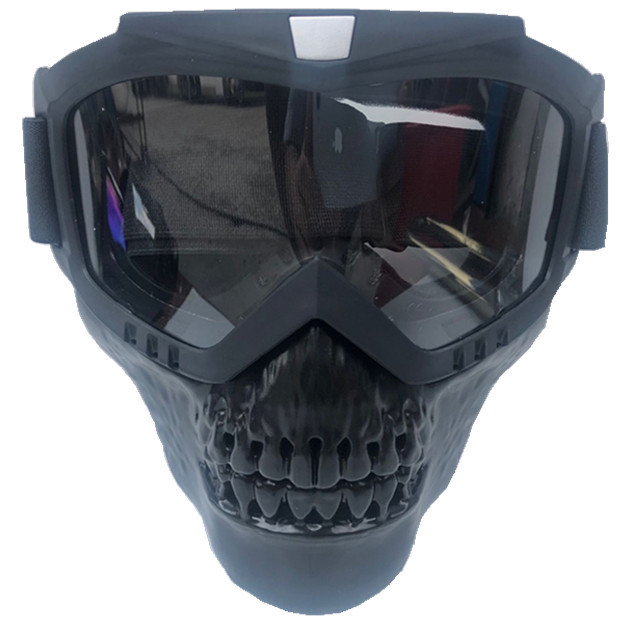 Motorcycle Motobike Bike Riding Helmet Open Face Mask Shield Goggles