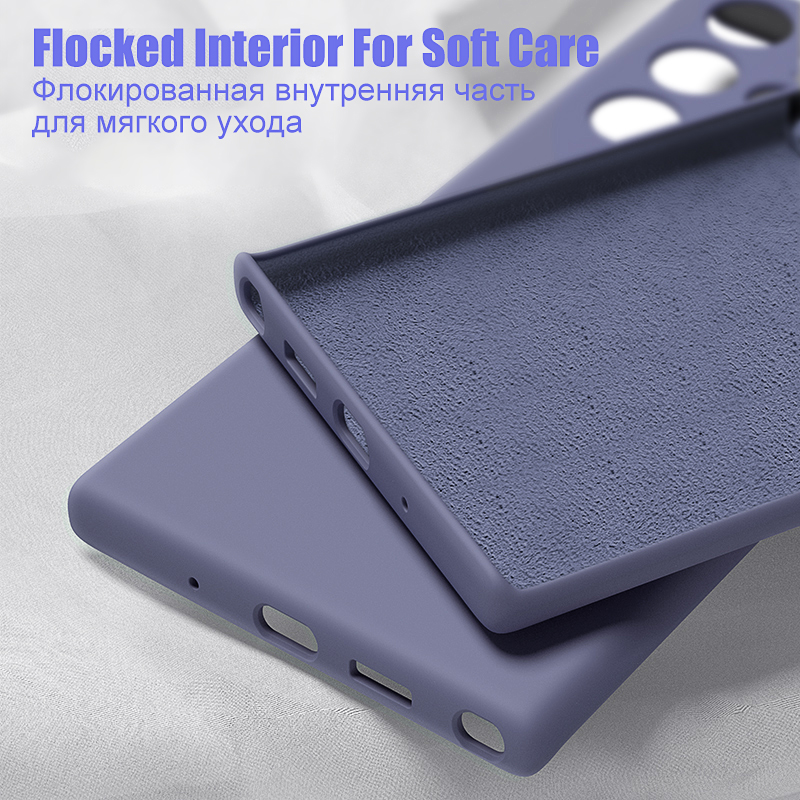 For Samsung Galaxy S24 S23 Ultra S23 FE S22 S21 Liquid Silicone Soft Case  Cover