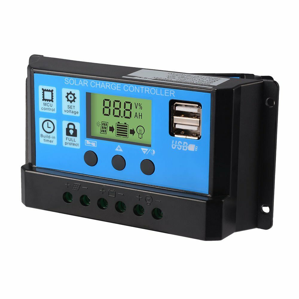 30A 12V/24V Solar Panel Controller Battery Charge Regulator Auto With