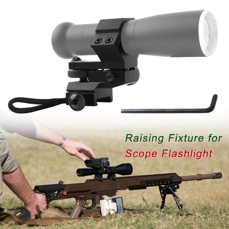 New 25mm Ring Sight Torch Scope Mount Adjust Elevation Windage For 20mm
