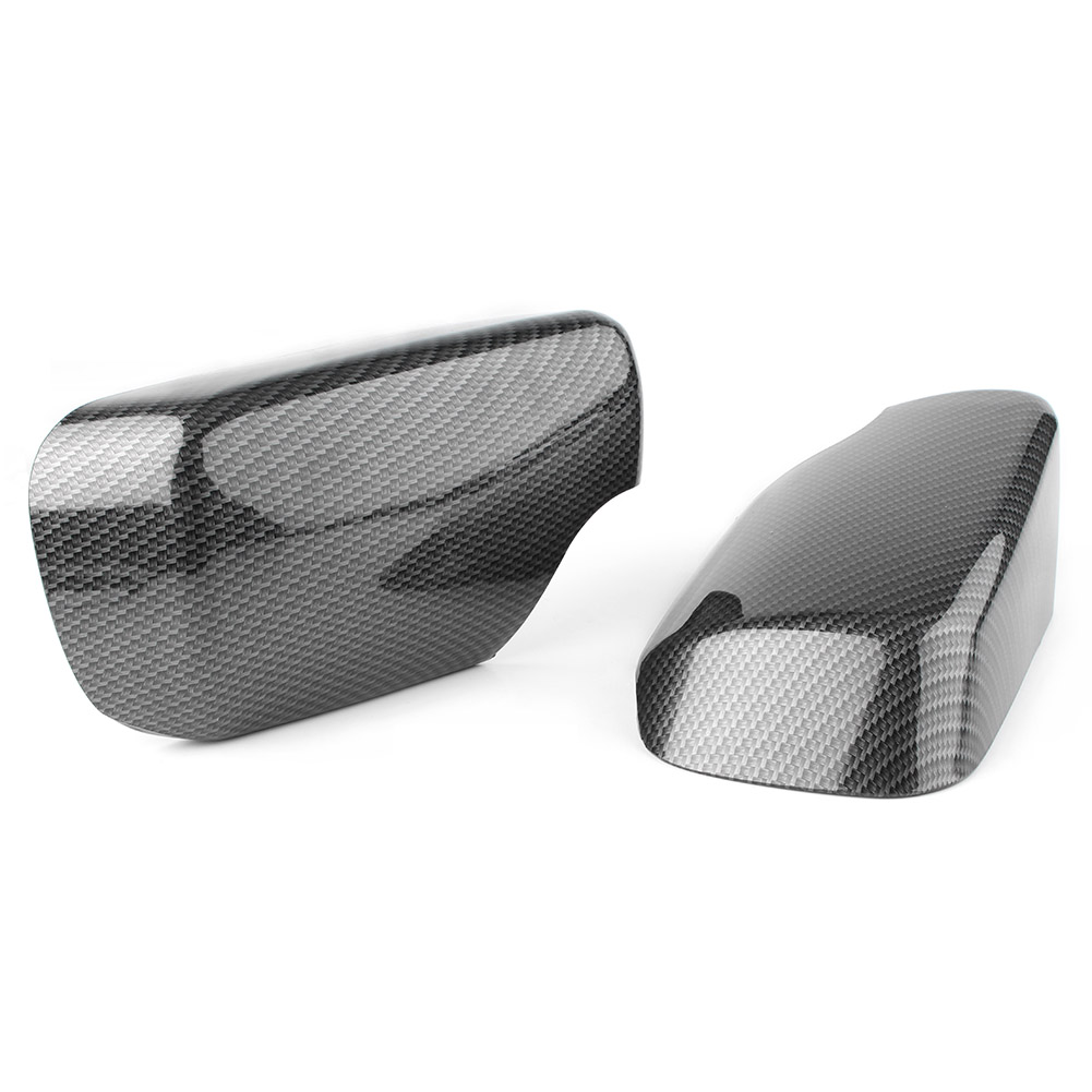 2pcs Outer Exterior Rear View Side Mirror Cover Trim Fit