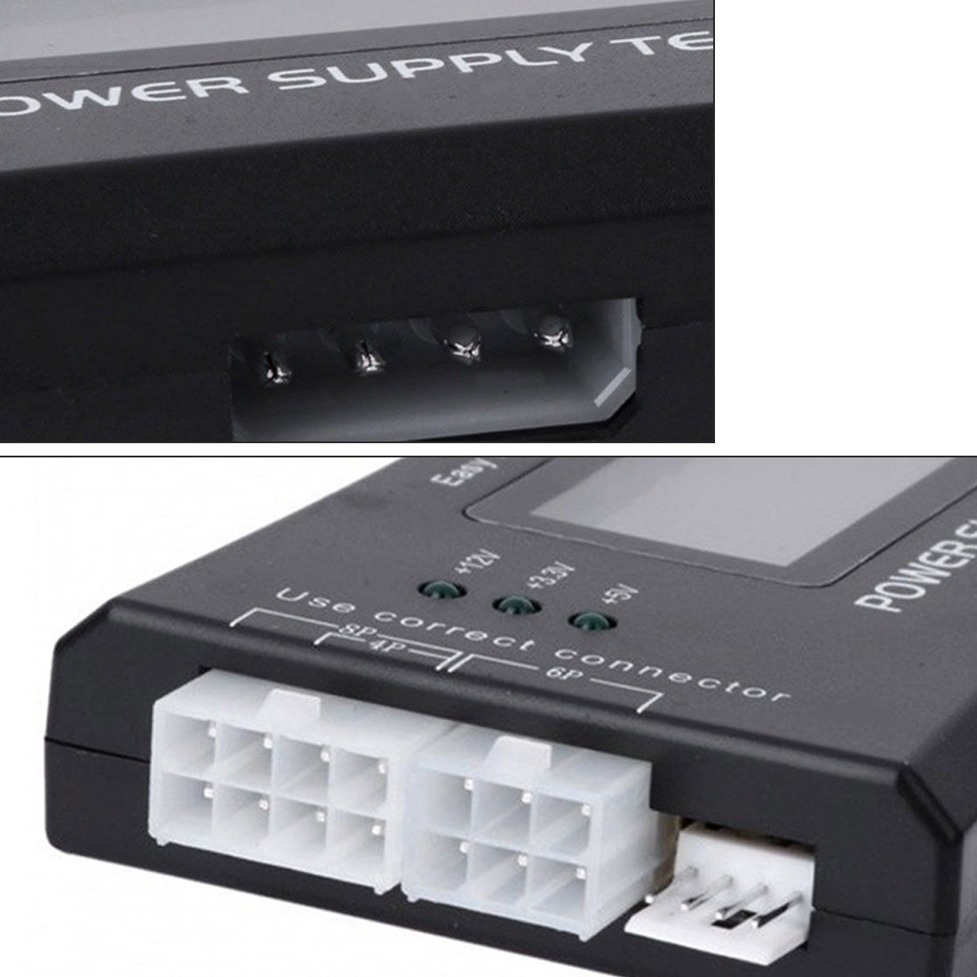 Power Supply Tester 20/40 Pin LCD PSU HD ATX BTX Voltage Test Source eBay