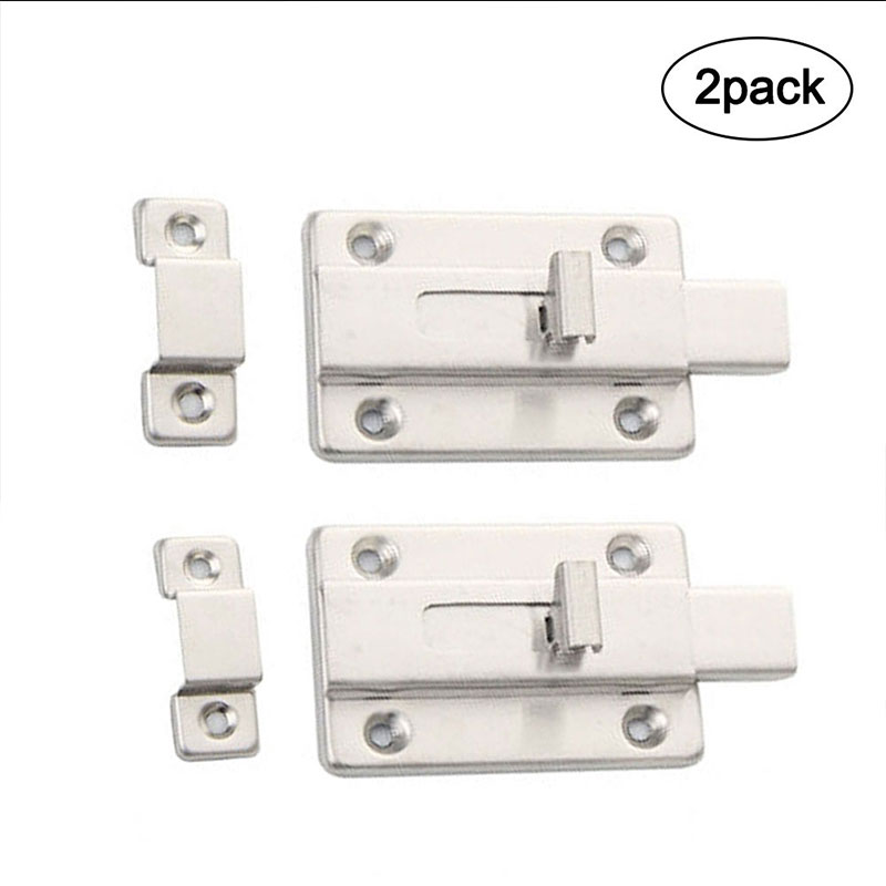 Surface Mounted Slide Latch Safety Door Bolt Lock Window Pack of 2