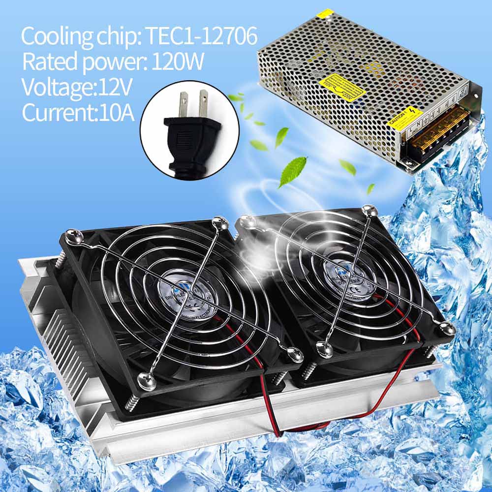 Thermoelectric Peltier Refrigeration Cooling System Kit Cooler Double