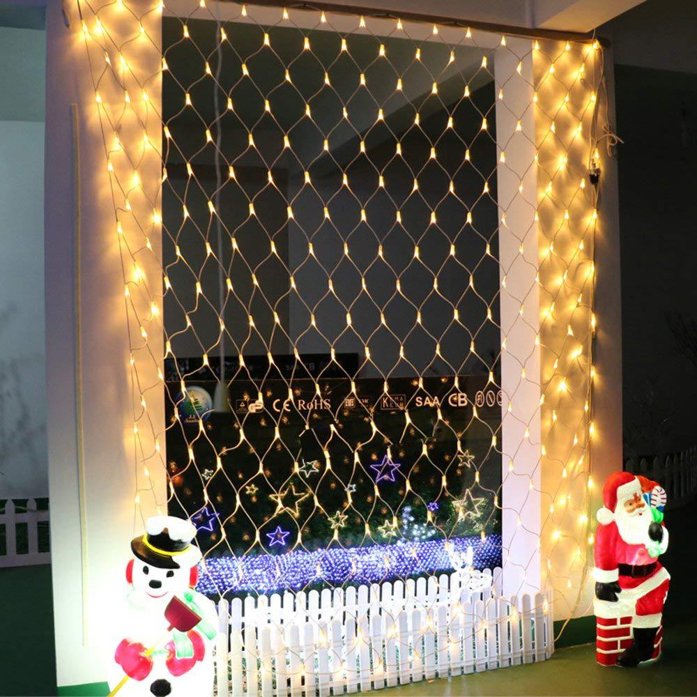 LED String Fairy Lights Curtain Net Mesh Waterproof Christmas Tree ...