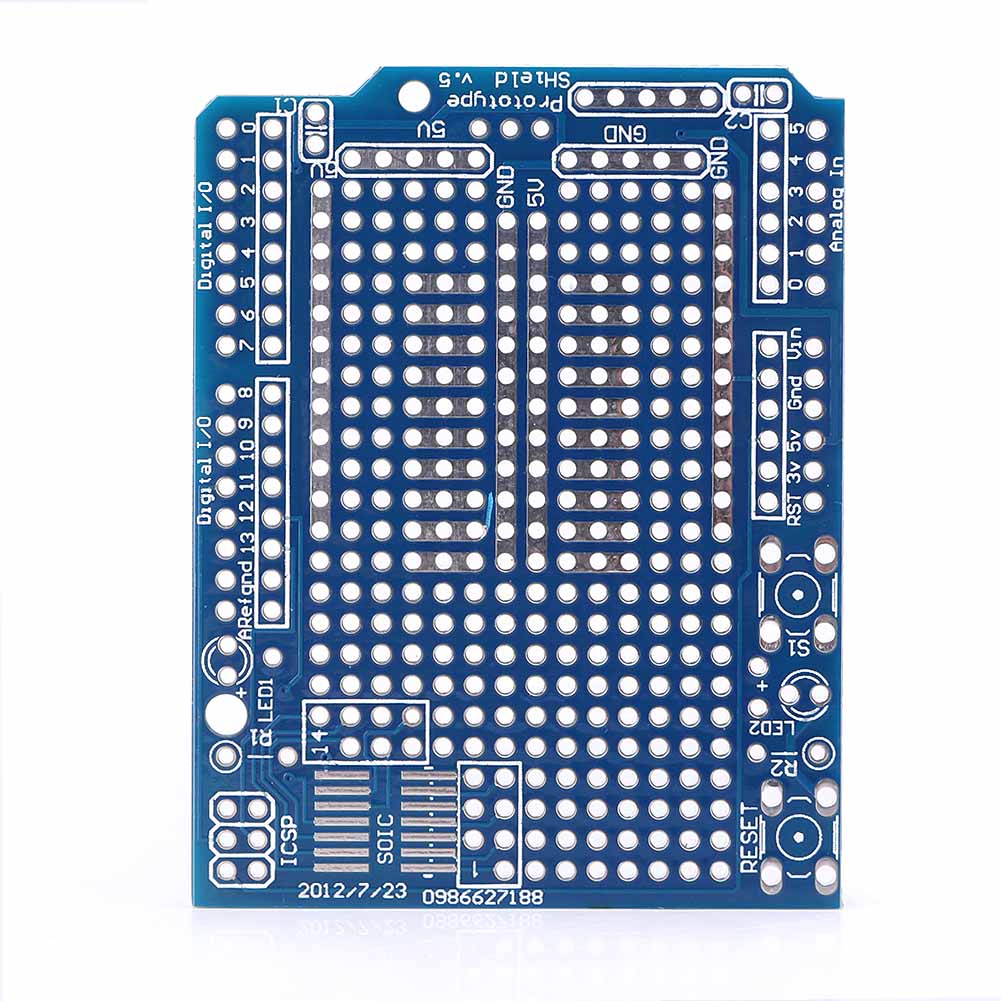 2mm+2.54mm Pitch DIY Prototype PCB Fit Arduino UNO R3 Shield Board FR-4