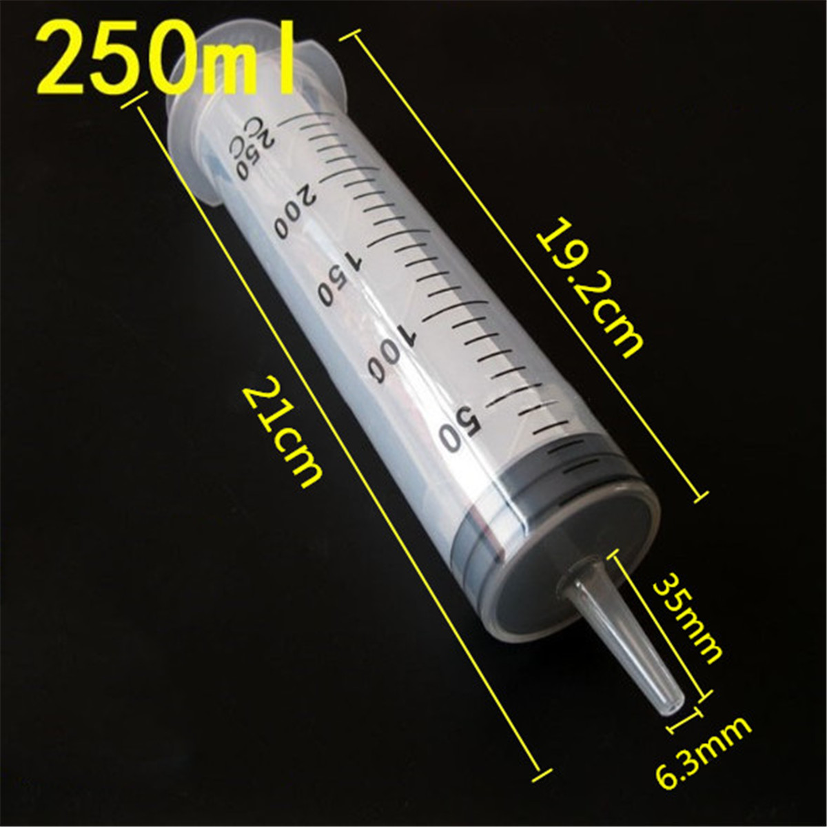 250500ML Large Plastic Measuring Syringe For Labs Hydroponic Pet Cubs