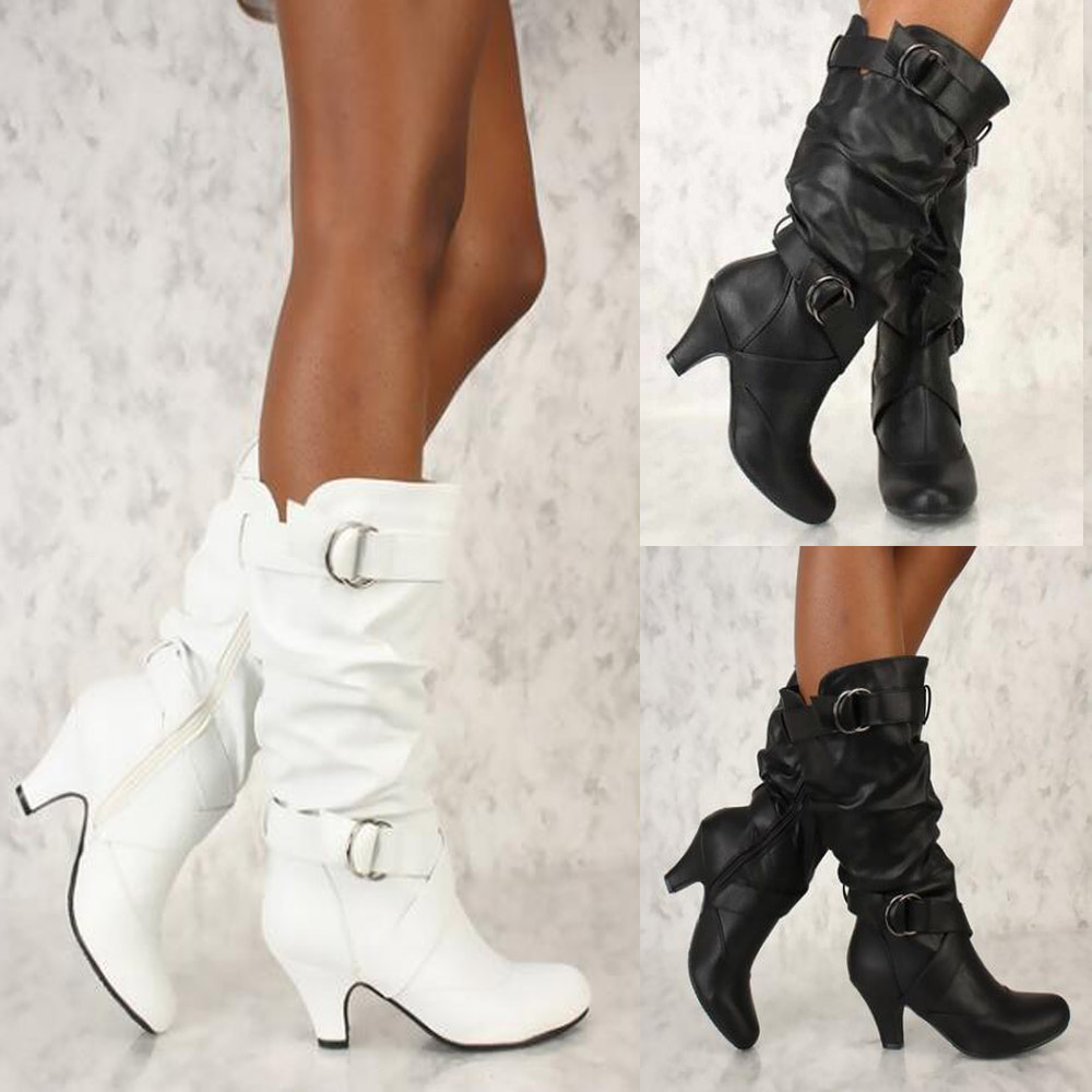 mid calf dress boots with heel