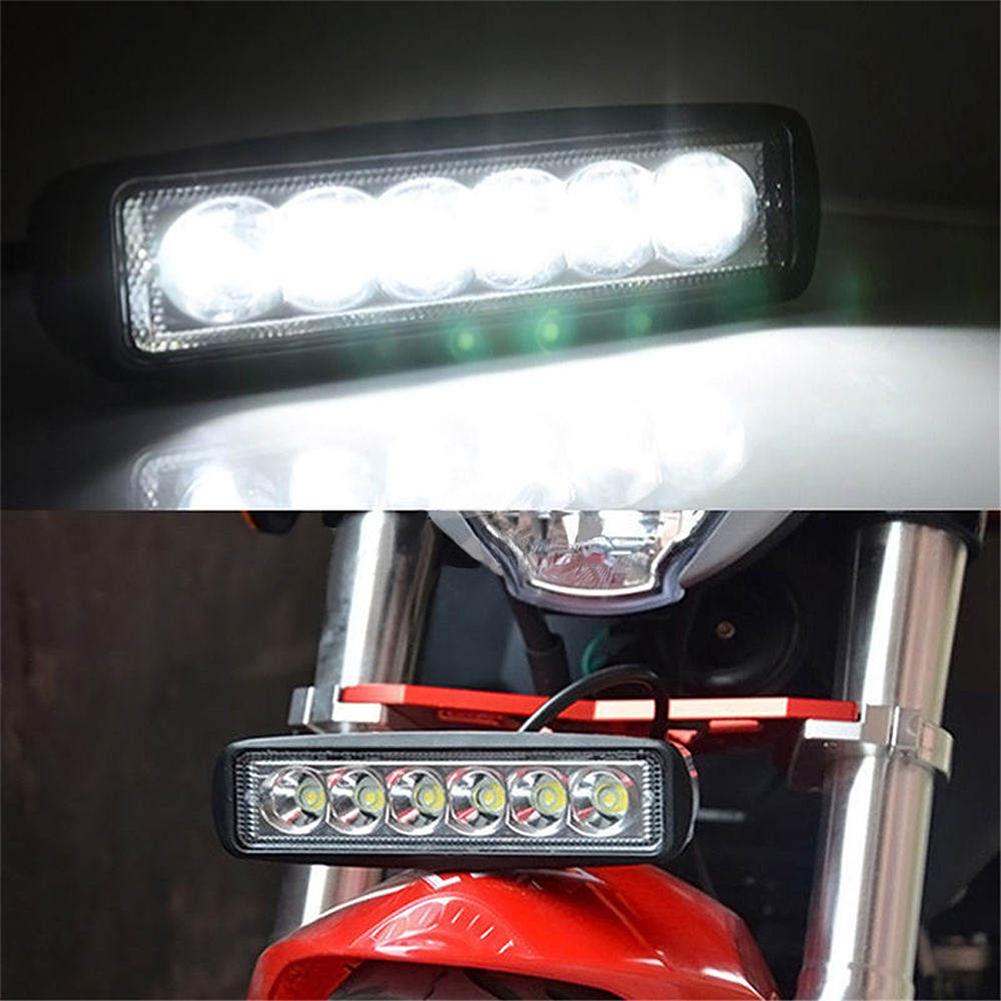 WOWLED 6 Inch LED Light Bar for 4x4, 2 Pack 18W LED Work Light 12V Flood  Motorbike Work Lamp, LED Bar Lights Fog Lights for Off Road Driving, LED