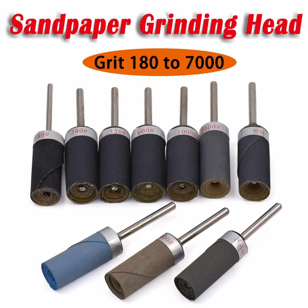 240-5000 Grit Sandpaper Bar Sanding Abrasive Paper Polishing Burr 3mm Shank